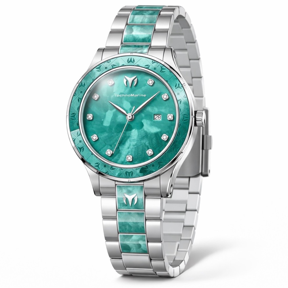 TechnoMarine Sea Seafoam Glow Women's Watch - 33mm, Steel (TM-725056)